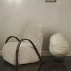 Kurbis Golvlampa Ø60 cm, Natural/Svart Tall