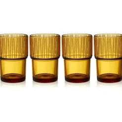 Bitz Dricksglas-Kusintha Glas 4-pack 38 cl, Amber