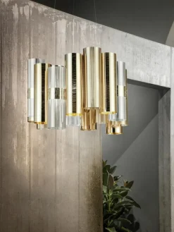 SLAMP Ljuskronor & Takkronor|Pendellampor-La Lollo Ljuskrona Medium, Guld