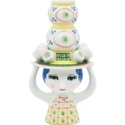 Bjørn Wiinblad Ljusstakar-Lady with hat Ljusstake 16 cm,