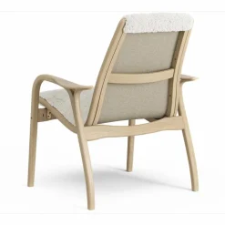 Laminett Fåtölj Fårskinn, Lackerad Valnöt / Moonlight