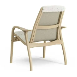 Laminett Fåtölj Fårskinn, Lackerad Valnöt / Moonlight