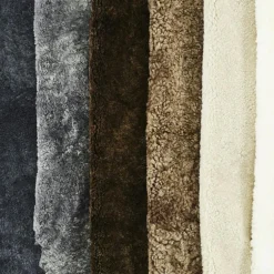 Swedese Fåtöljer-Lamino Fåtölj Med Fotpall Fårskinn, Scandinavian Grey / Lackad Bok