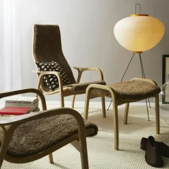 Lamino Pall Fårskinn/Oljad Ek, Moonlight