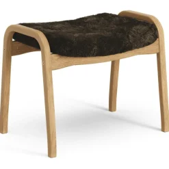 Lamino Pall Fårskinn/Oljad Ek, Moonlight