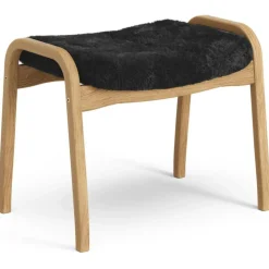 Lamino Pall Fårskinn/Oljad Ek, Moonlight