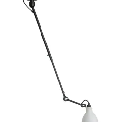 Lampe Gras N°302 Taklampa, Svart / Frostat Glas