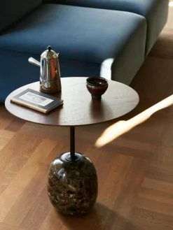 &Tradition Sidobord & Avlastningsbord|Soffbord-Lato LN9 Oval Bord, Djupgrön / Verde Alpi Marble