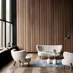 &Tradition Sidobord & Avlastningsbord|Soffbord-Lato LN9 Oval Bord, Djupgrön / Verde Alpi Marble