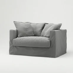 Decotique Fåtöljer-Le Grand Air Love Seat Bomull, Ljusgrå