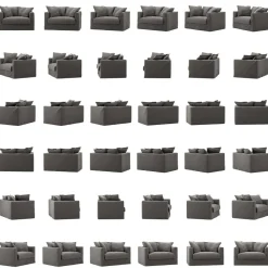 Decotique Fåtöljer-Le Grand Air Love Seat Bomull, Ljusgrå