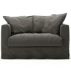 Decotique Fåtöljer-Le Grand Air Love Seat Linne, Creamy White