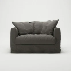 Decotique Fåtöljer-Le Grand Air Love Seat Linne, Creamy White