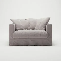 Decotique Fåtöljer-Le Grand Air Love Seat Linne, Creamy White
