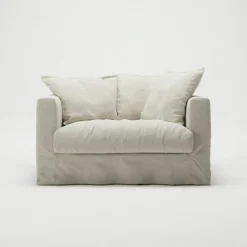 Decotique Fåtöljer-Le Grand Air Love Seat Linne, Creamy White