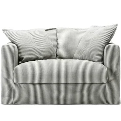 Decotique Fåtöljer-Le Grand Air Love Seat Linne, Creamy White