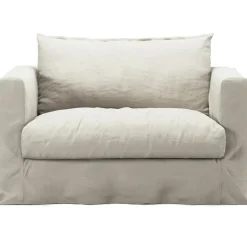 Decotique Fåtöljer-Le Grand Air Nou Love Seat Linne, Creamy White