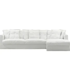 Decotique Hörnsoffor & Divansoffor-Le Grand Air 3-Sitssoffa Bomull Divan Höger, Beige