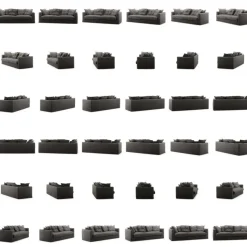 Decotique 3-Sitssoffor-Le Grand Air 3-Sitssoffa Bomull, Limited Grey