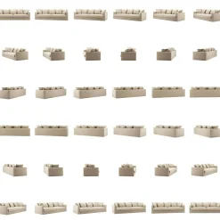 Le Grand Air 4-Sitssoffa Bomull, Beige