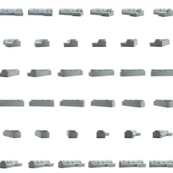 Le Grand Air 3-Sitssoffa Linne Divan Höger, Creamy White