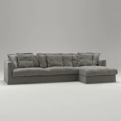 Le Grand Air 3-Sitssoffa Linne Divan Höger, Creamy White