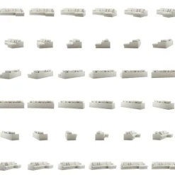 Le Grand Air 3-Sitssoffa Linne Divan Höger, Creamy White