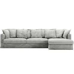 Le Grand Air 3-Sitssoffa Linne Divan Höger, Creamy White