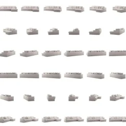 Le Grand Air 3-Sitssoffa Linne Divan Höger, Creamy White