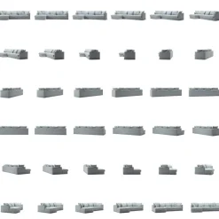 Decotique Hörnsoffor & Divansoffor-Le Grand Air 3-Sitssoffa Linne Divan Vänster, Nordic Sky