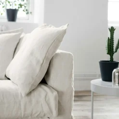 Decotique Hörnsoffor & Divansoffor-Le Grand Air 3-Sitssoffa Linne Divan Vänster, Nordic Sky