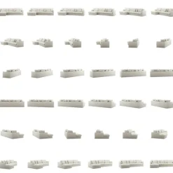 Decotique Hörnsoffor & Divansoffor-Le Grand Air 3-Sitssoffa Linne Divan Vänster, Nordic Sky