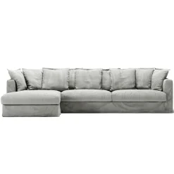 Decotique Hörnsoffor & Divansoffor-Le Grand Air 3-Sitssoffa Linne Divan Vänster, Nordic Sky