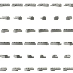 Decotique Hörnsoffor & Divansoffor-Le Grand Air 3-Sitssoffa Linne Divan Vänster, Nordic Sky