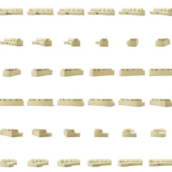 Decotique Hörnsoffor & Divansoffor-Le Grand Air 3-Sitssoffa Linne Divan Vänster, Nordic Sky