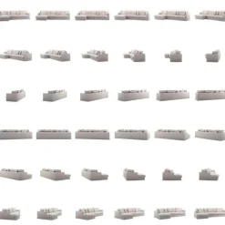 Decotique Hörnsoffor & Divansoffor-Le Grand Air 3-Sitssoffa Linne Divan Vänster, Nordic Sky