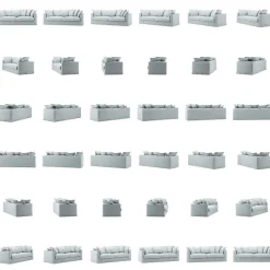 Decotique 3-Sitssoffor-Le Grand Air 3-Sitssoffa Linne, Natural Blonde