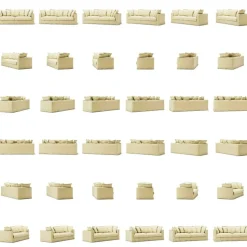 Decotique 3-Sitssoffor-Le Grand Air 3-Sitssoffa Linne, Natural Blonde