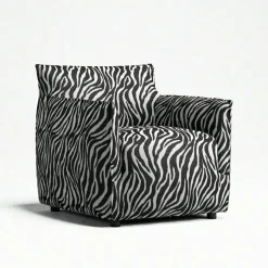 Le Petite Fåtölj Zebra, Brun / Vit