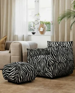 Le Petite Fåtölj Zebra, Brun / Vit