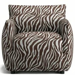 Le Petite Fåtölj Zebra, Brun / Vit