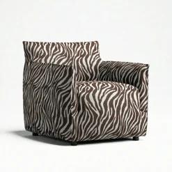 Le Petite Fåtölj Zebra, Brun / Vit