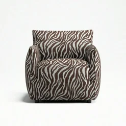 Le Petite Fåtölj Zebra, Brun / Vit