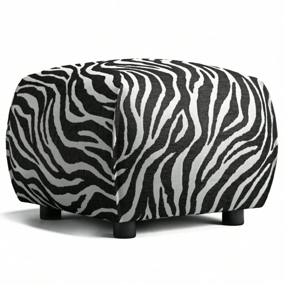 Le Petite Sittpuff Zebra, Brun / Vit