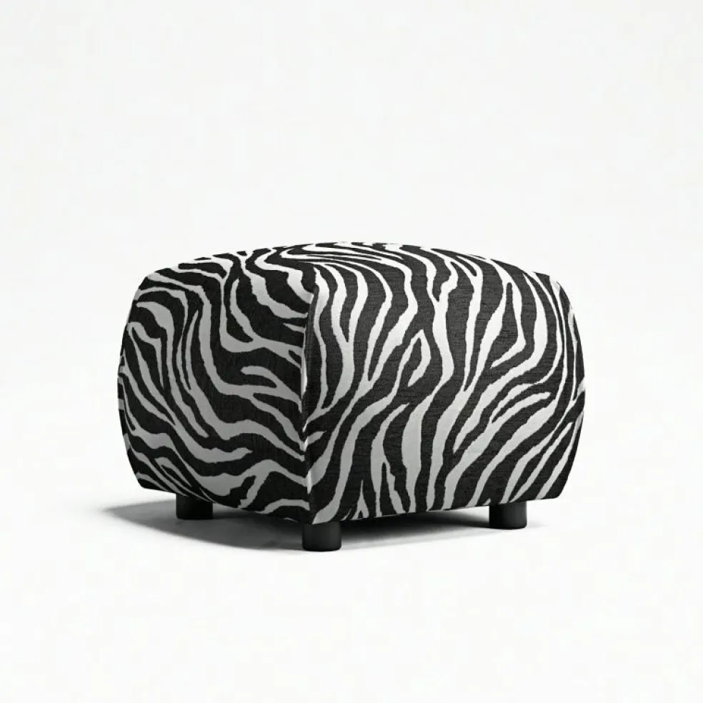 Le Petite Sittpuff Zebra, Brun / Vit