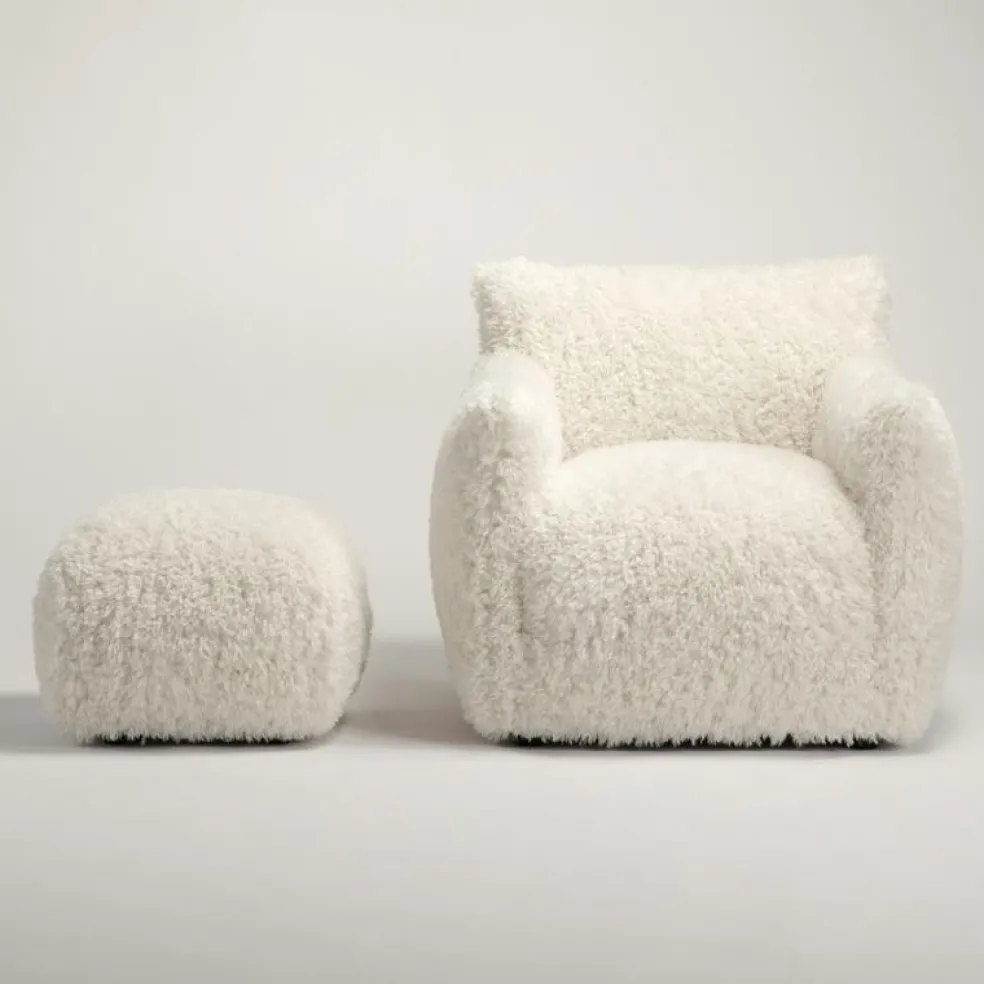 Le Petite Sittpuff Zebra, Brun / Vit