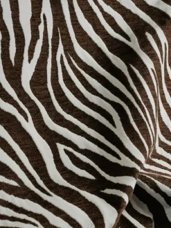 Le Petite Sittpuff Zebra, Brun / Vit