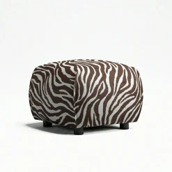 Le Petite Sittpuff Zebra, Brun / Vit