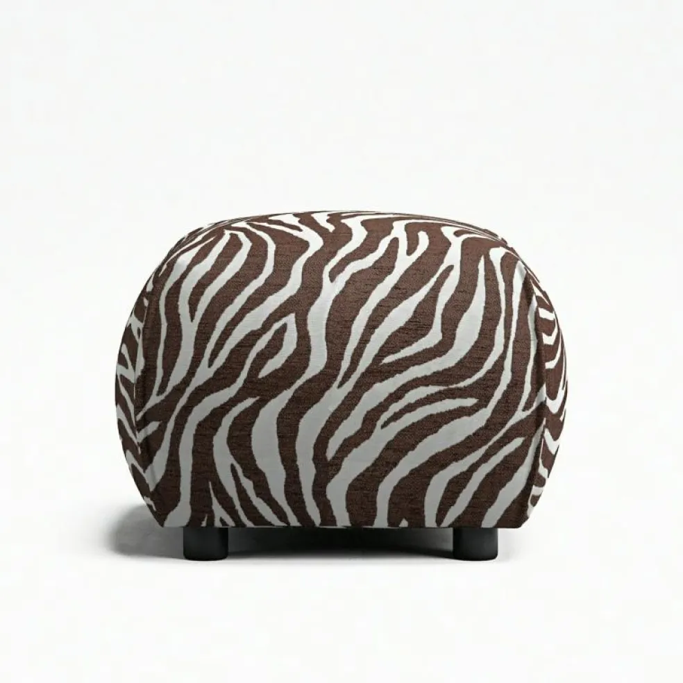 Le Petite Sittpuff Zebra, Brun / Vit