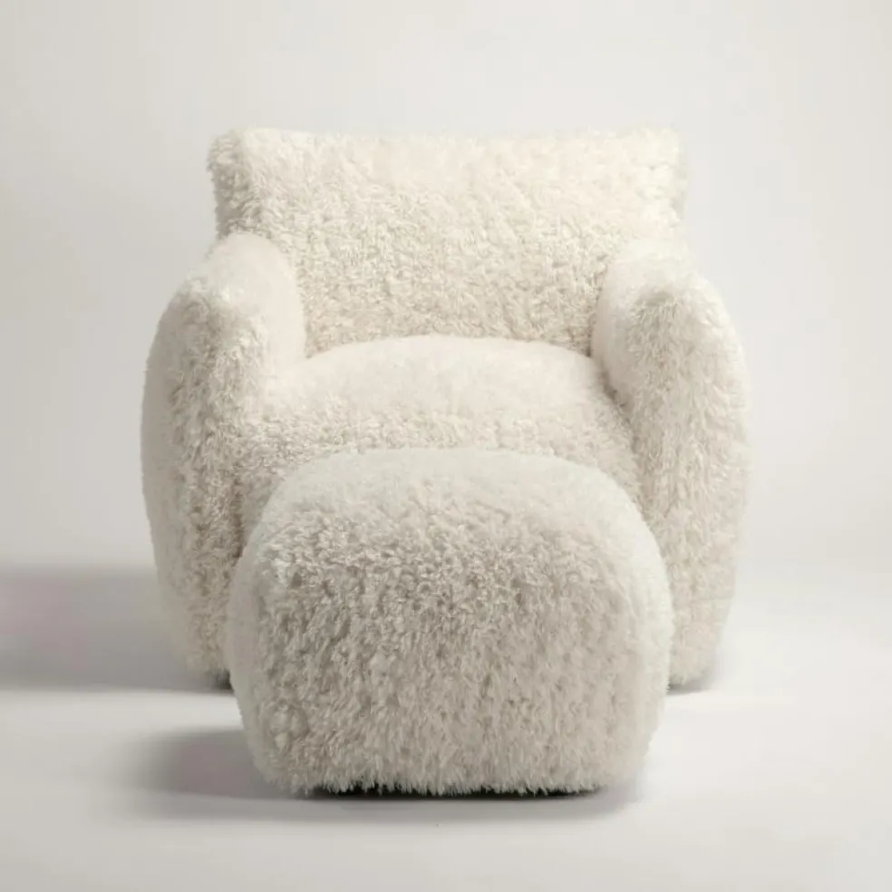 Le Petite Sittpuff Zebra, Brun / Vit